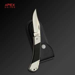 Dimensions: 8.5 inches in overall length (open) with a 5-inch handle. 3.5-inches in blade length, 0.80-inch width and 4mm thickness. Built-Tough: This folding knife features a very high-quality, fine-edged clip point blade made from 440 stainless steel, treated for optimal edge retention and resistance to rust and corrosion to last the long haul. Handle: The handle on this pocketknife uses a combination of durable stainless steel and textured G10 materials to offer a comfortably balanced slip-resistant hold for maximum efficiency and a lock back mechanism for a sturdy and secure blade. Sheath: Complimenting this EDC knife is a premium quality, Top-Grain leather sheath with belt loop for easy and safe storage and on-the-go carry. Application: This is absolutely an ideal everyday carry knife for all knife users, knife collectors and knife enthusiasts. The razor-sharp blade is prefect for all of you cutting, piercing, slicing or utility needs for any, job big or small. Makes an excellent gift knife.